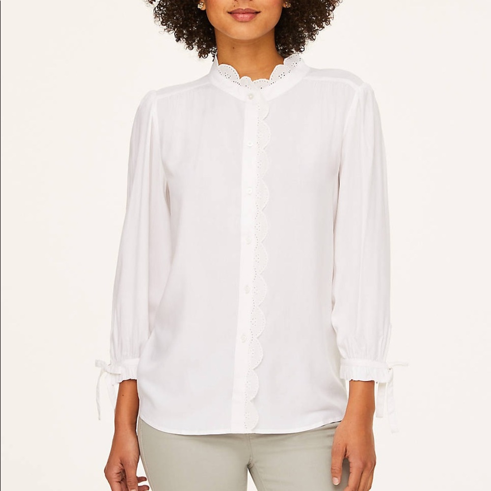 🚫SOLD🚫LOFT BUTTON DOWN LONG SLEEVE TOP